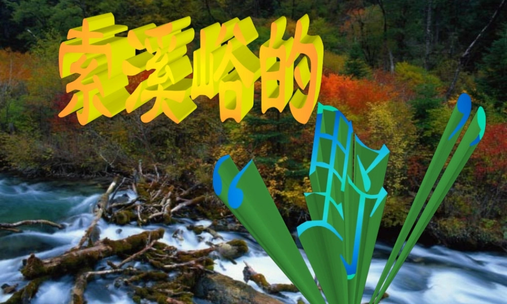 《索溪峪的“野”》课件4