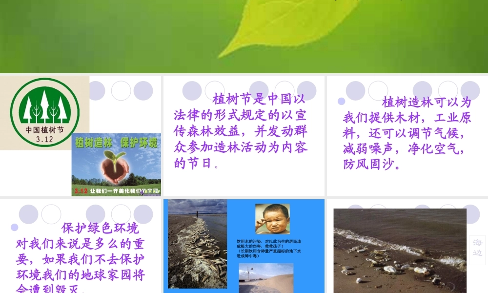 绿色环保主题班会