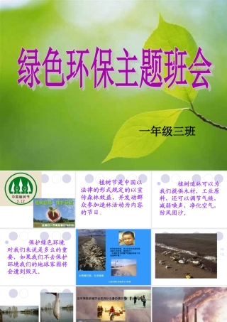 绿色环保主题班会