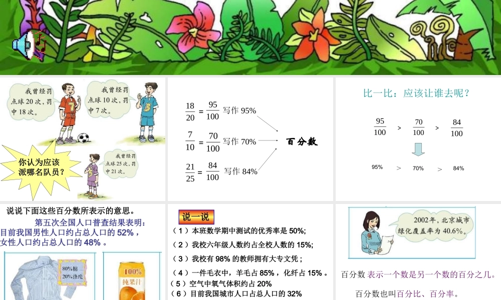 百分数的认识PPT课件