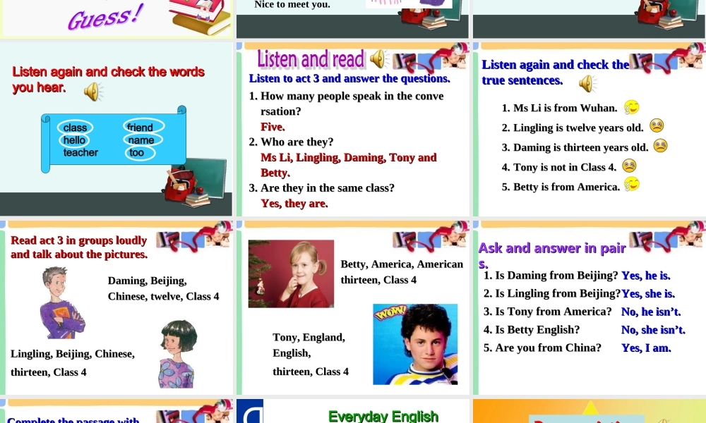 七年级上Unit1课件