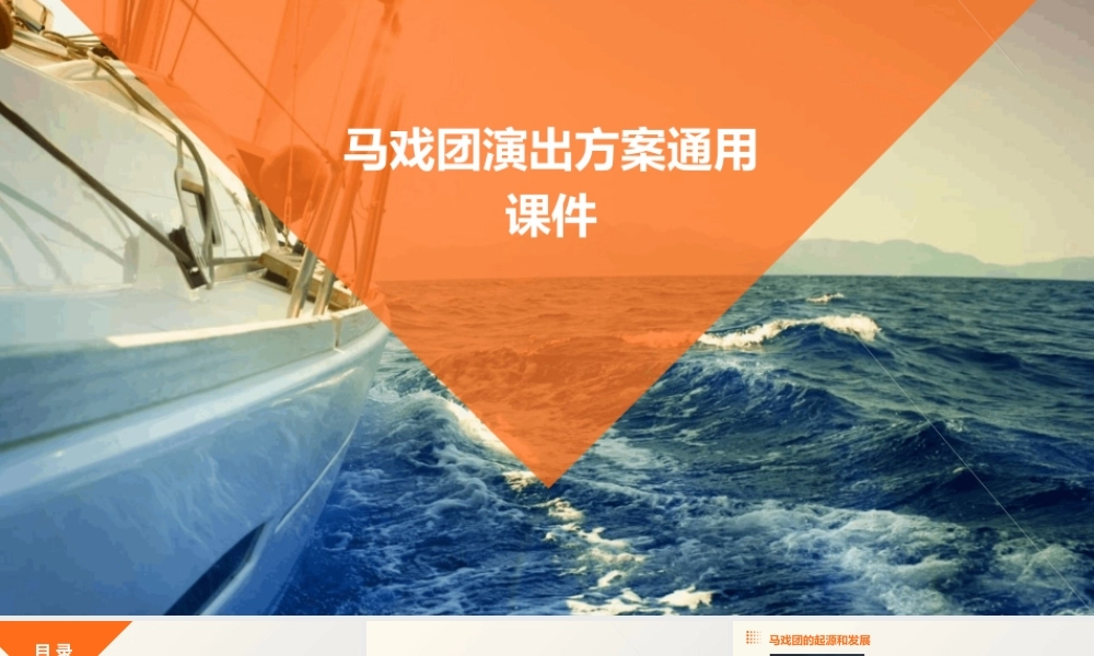 马戏团演出方案通用课件