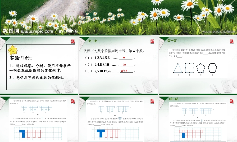 数学实验：字母表示数