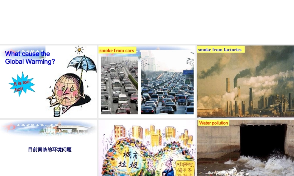 【备课参考】人教版高中英语选修6课件：Unit+4+A+Global+warming+Using+language（共80张PPT）