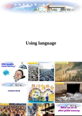 【备课参考】人教版高中英语选修6课件：Unit+4+A+Global+warming+Using+language（共80张PPT）