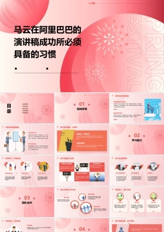 马云在阿里巴巴的演讲稿成功所必须具备的习惯课件