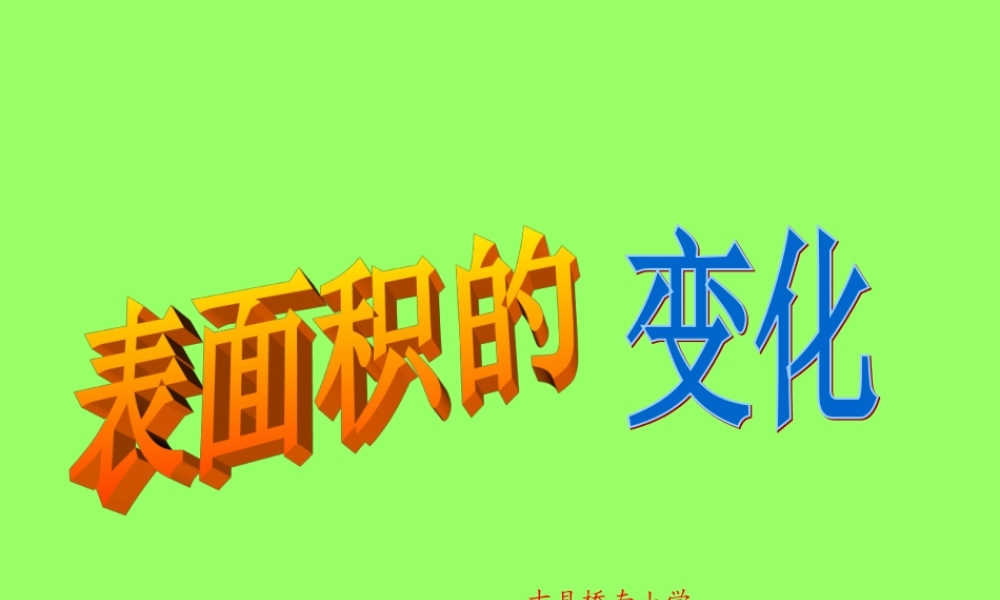 表面积的变化 (2)