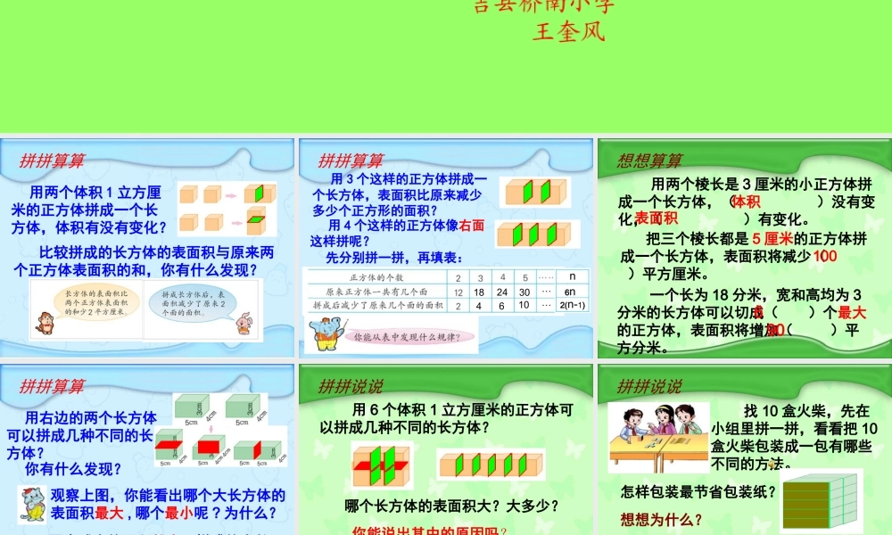 表面积的变化 (2)