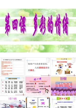 教科版七年级下册第二单元第四课多彩的情绪（共37张PPT）