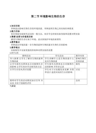 备份属于第二节环境影响生物的生存