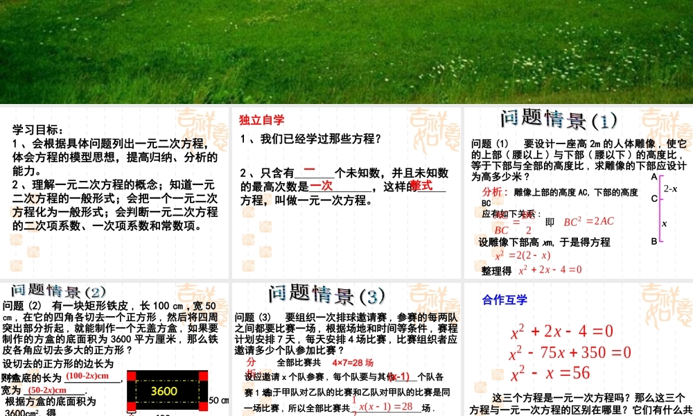 一元二次方程(1)