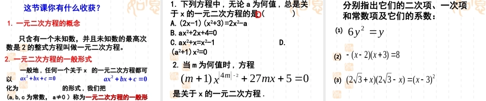 一元二次方程(1)