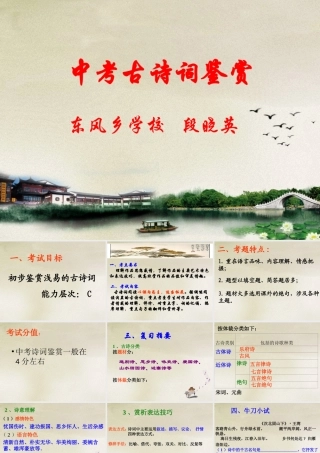 中考古诗词鉴赏