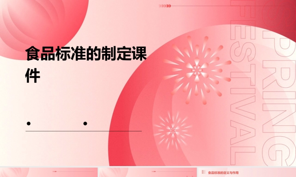 食品标准的制定课件