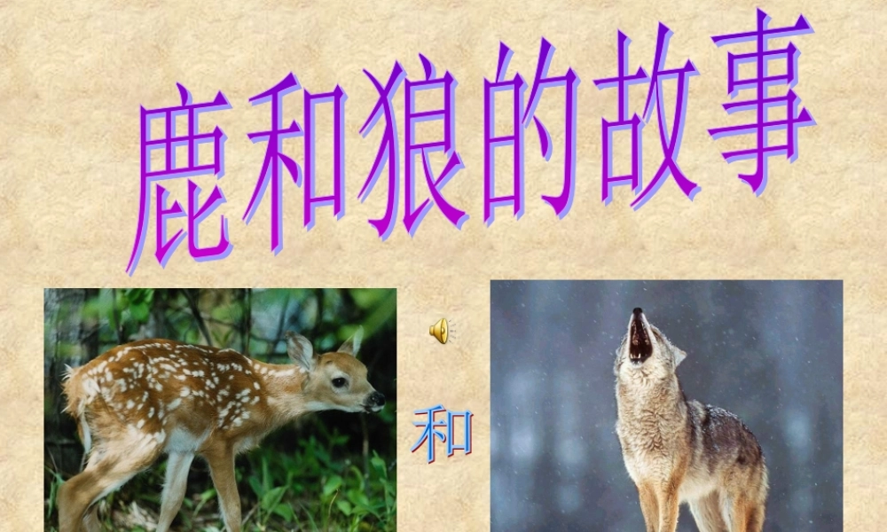 鹿和狼的故事课件 (2)