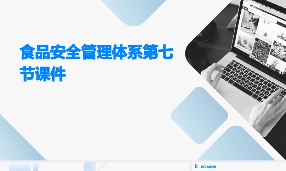 食品安全管理体系第七节课件