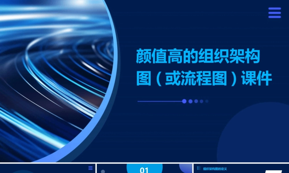 颜值高的组织架构图(或流程图)课件