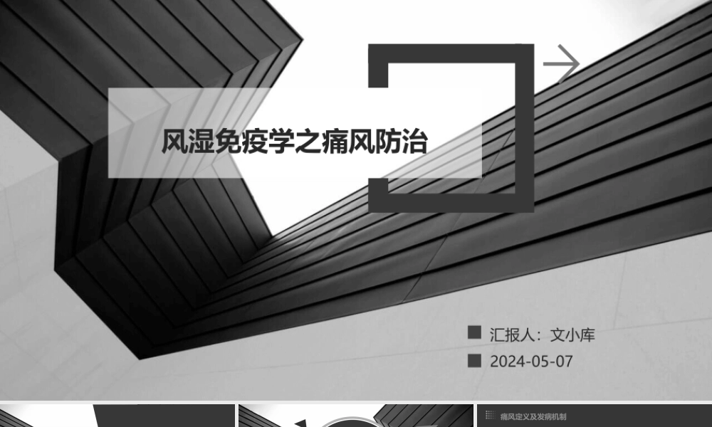 风湿免疫学之痛风防治