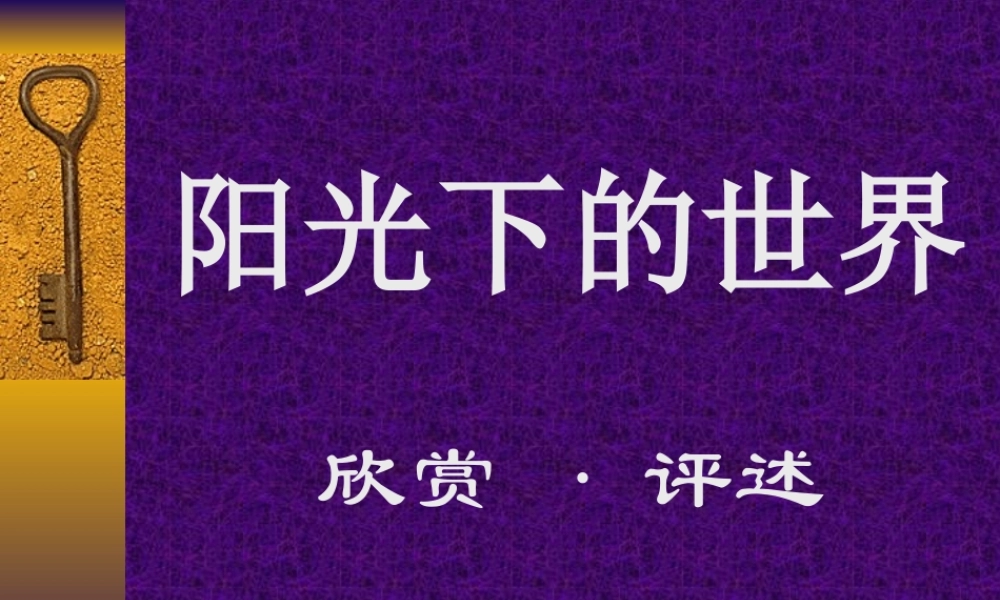 阳光下的世界5年级