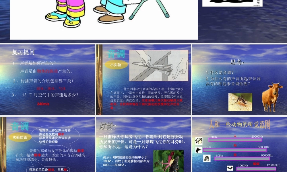 声音的特性课件