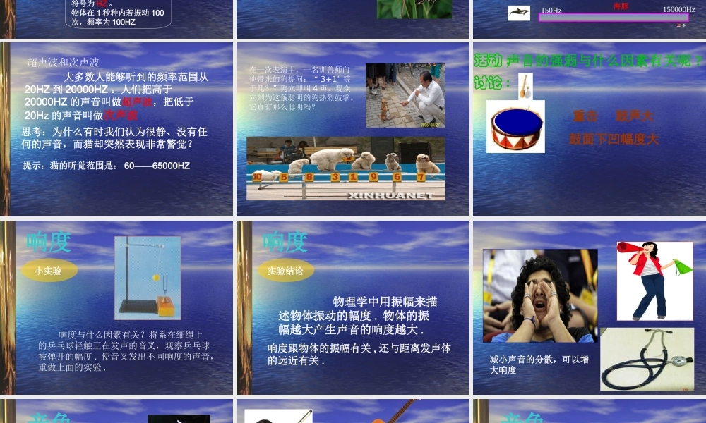 声音的特性课件