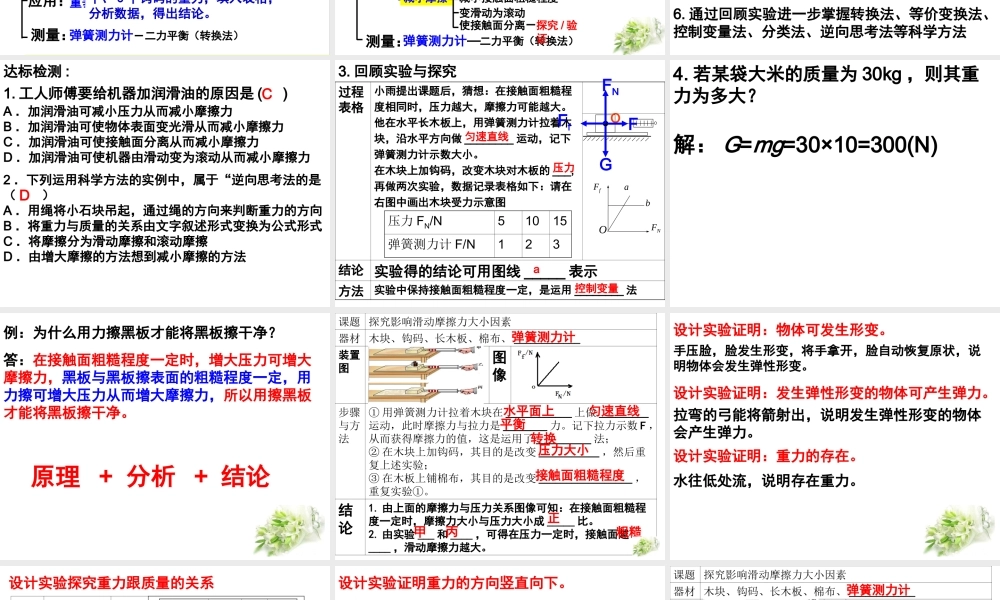 弹力重力摩擦力1