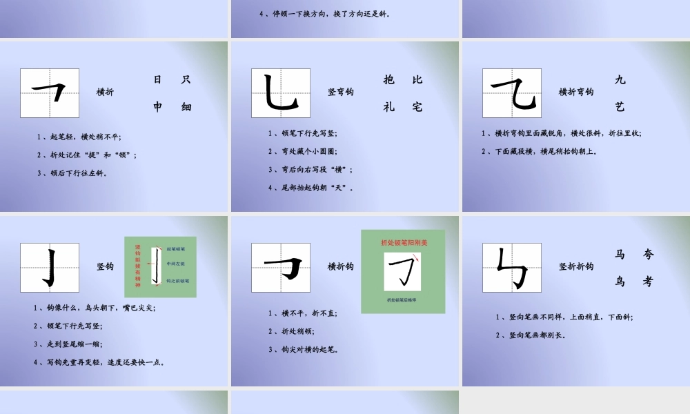 《基本笔画书写要点》课件