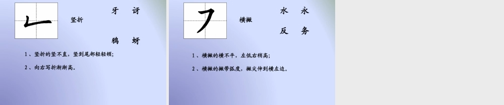《基本笔画书写要点》课件