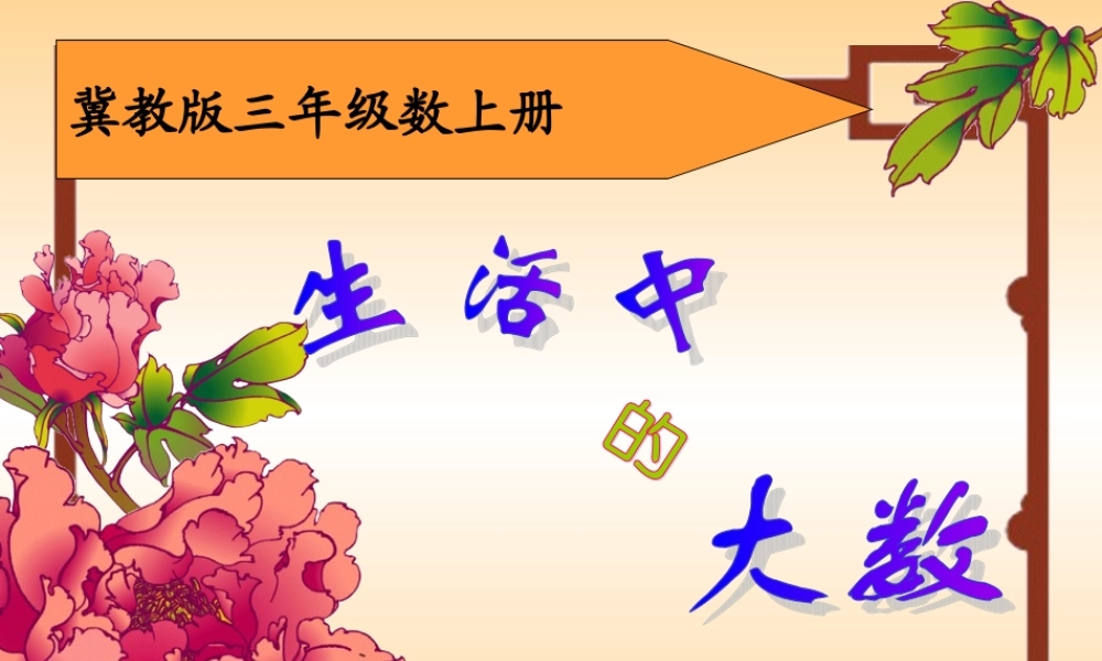 《生活中的大数》PPT课件