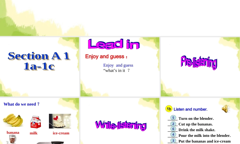 八年级第八单元SECTIONA