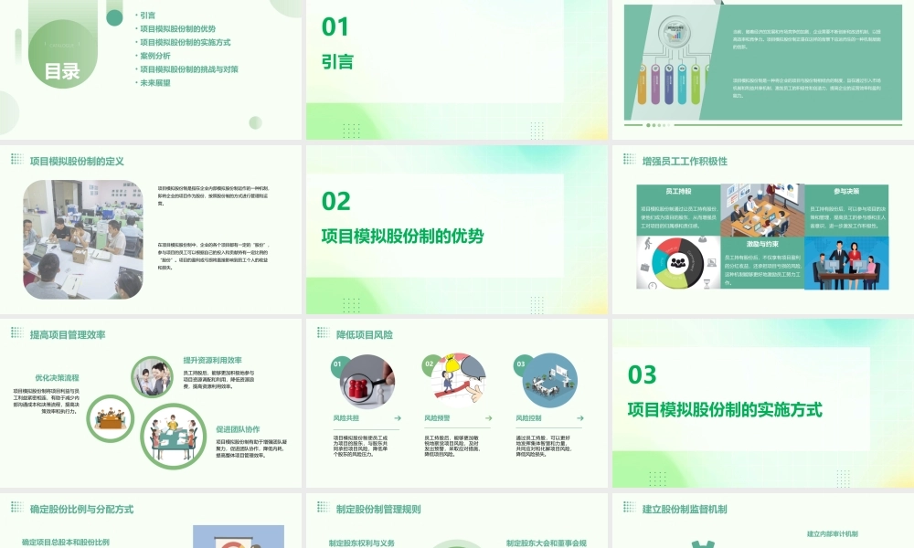 项目模拟股份制是机制层面的创新课件