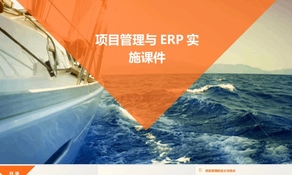 项目管理与ERP实施课件