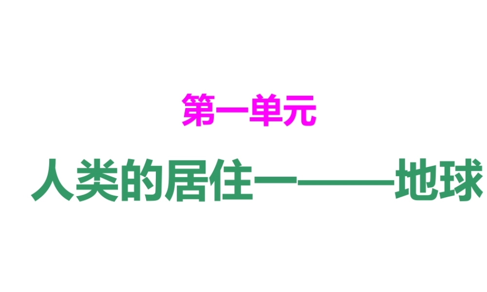 人类居住的地球