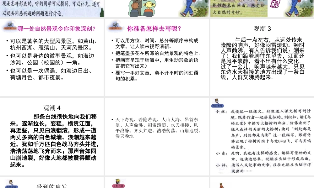 小学语文四年级上册《语文园地一》实用