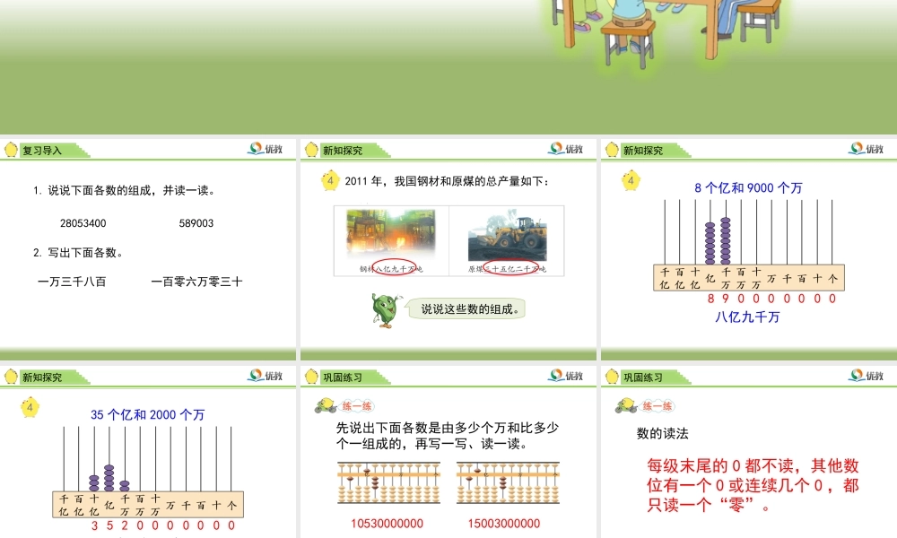 《亿以上数的组成及读写（例4）》教学课件