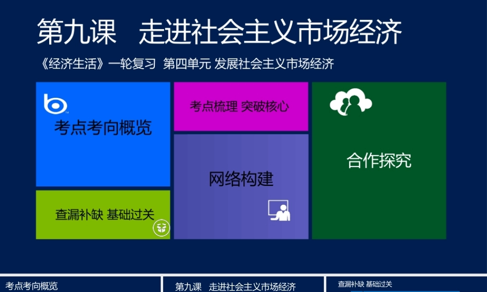 第九课走进社会主义市场经济