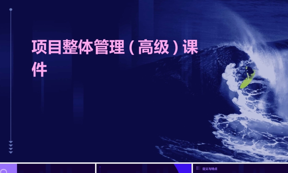 项目整体管理(高级)课件