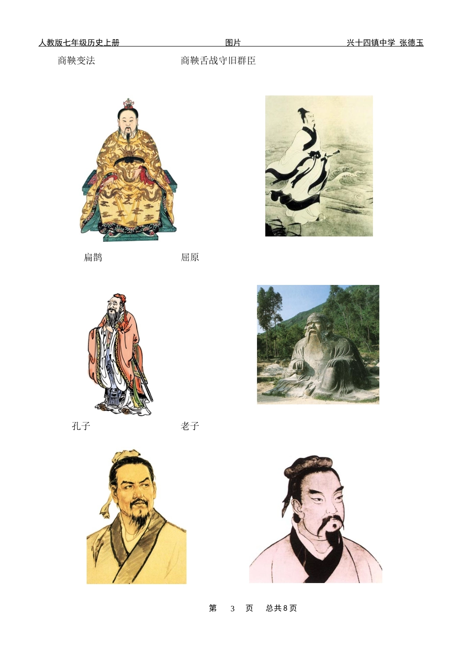 人教版七年级历史上册重要图片识记_第3页