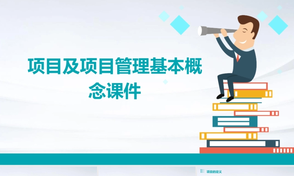 项目及项目管理基本概念课件
