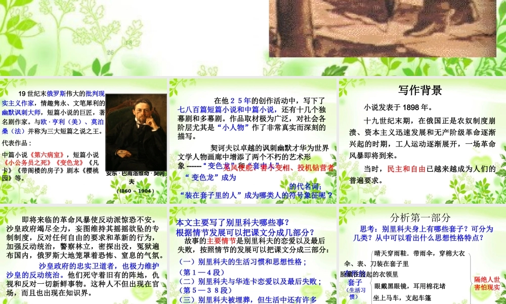 《装在套子里的人》课件1