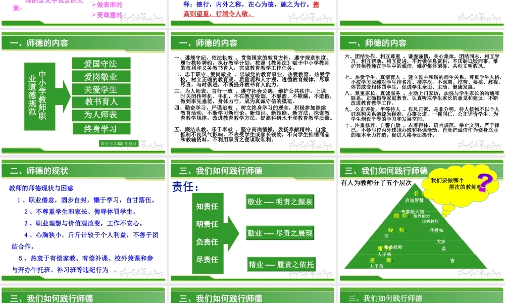 师德师风教育专题讲座