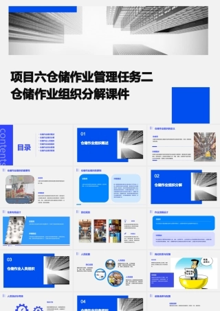 项目六仓储作业管理任务二仓储作业组织分解课件