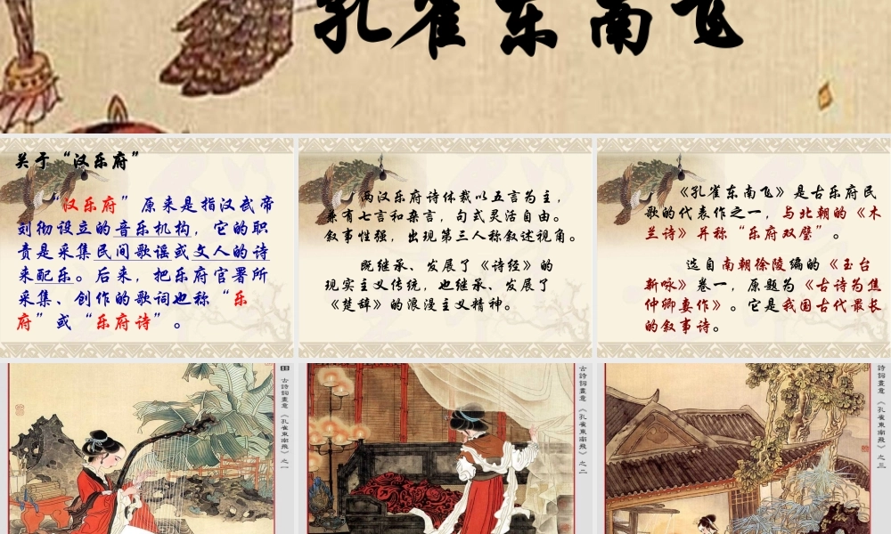 孔雀东南飞_精讲课件(免费)[1]