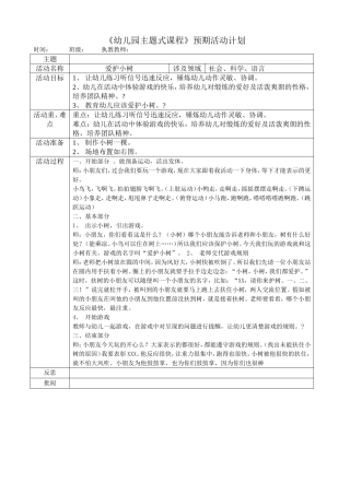 爱护小树（环保）