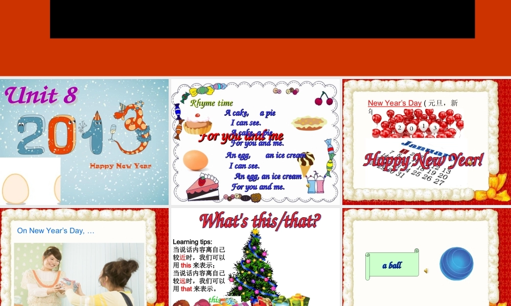 新三年级英语上册Unit_8_Happy_New_Year_Story_time