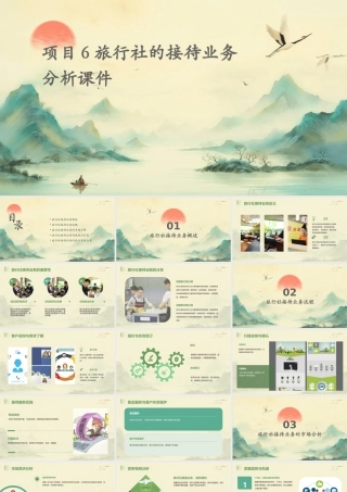 项目6旅行社的接待业务分析课件