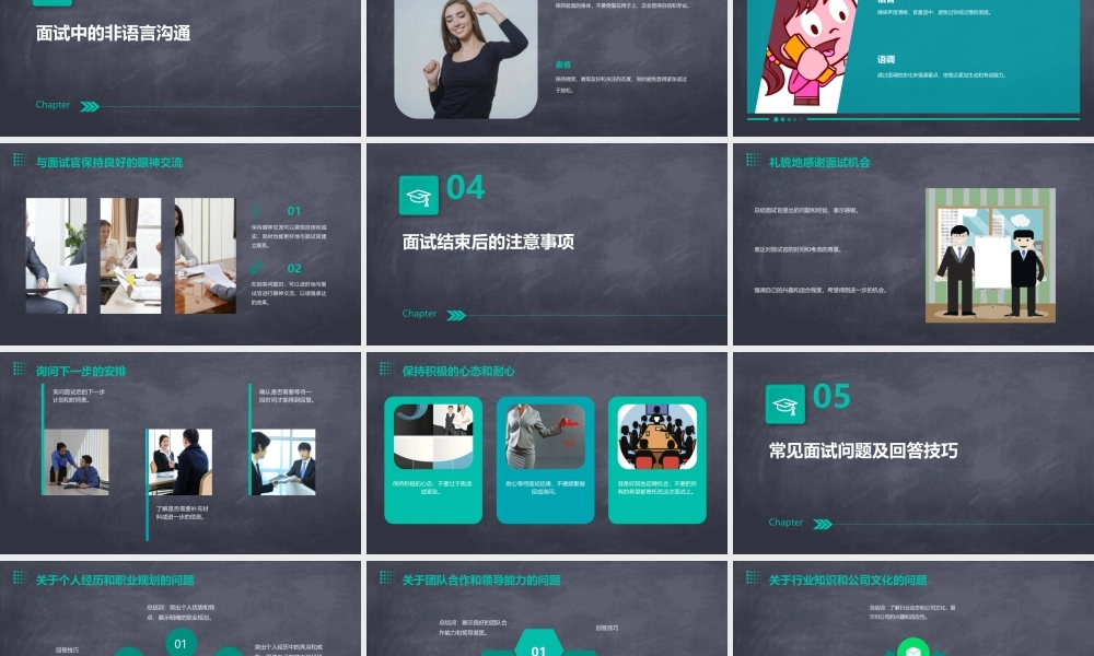 面试中的语言沟通技巧通用课件