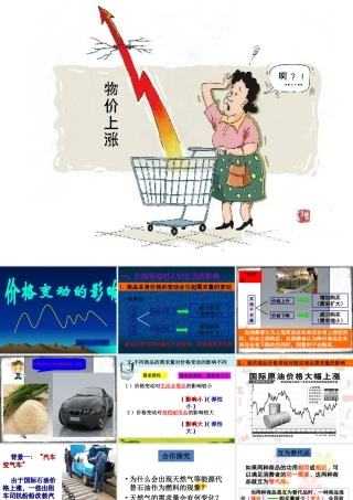 高中一年级思想政治必修1第一单元生活与消费影响价格的因素第一课时课件