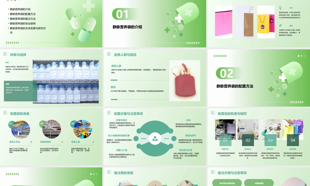 静脉营养袋的配置课件