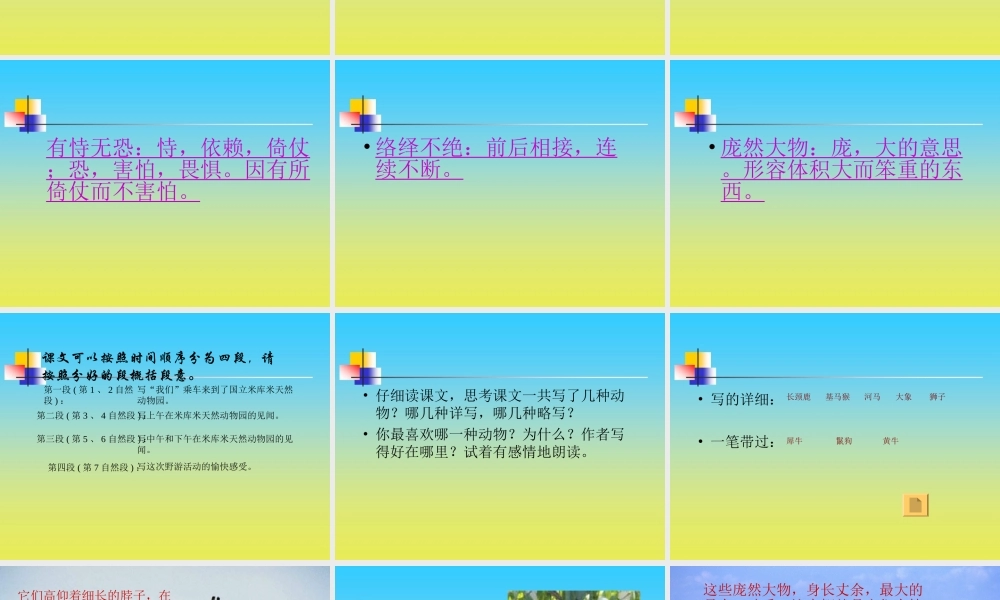 课件：游天然动物园1